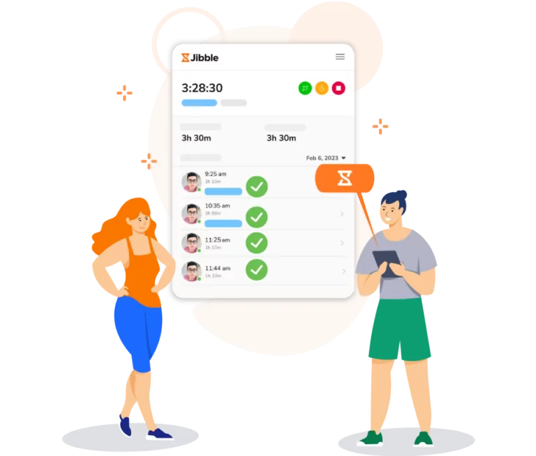 Clocking in gym attendance on mobile.