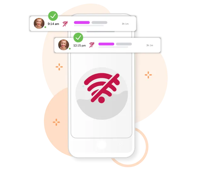 Offline-Zeiterfassung. Erfasse deine Arbeitszeit, egal wie abgelegen dein Arbeitsplatz ist.
