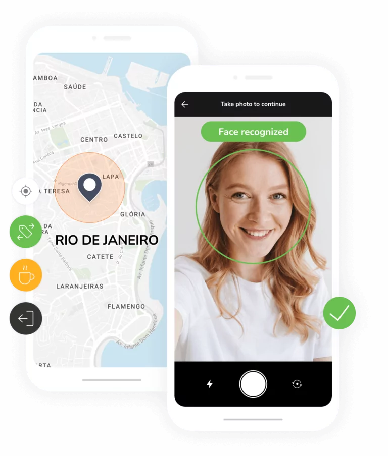 Rastreamento de horas com GPS e reconhecimento facial