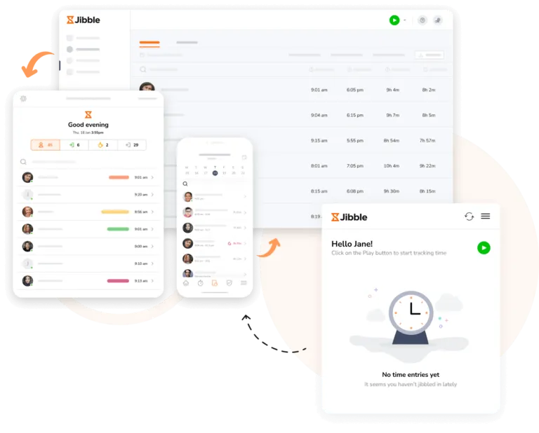 Time management app on multiple platforms