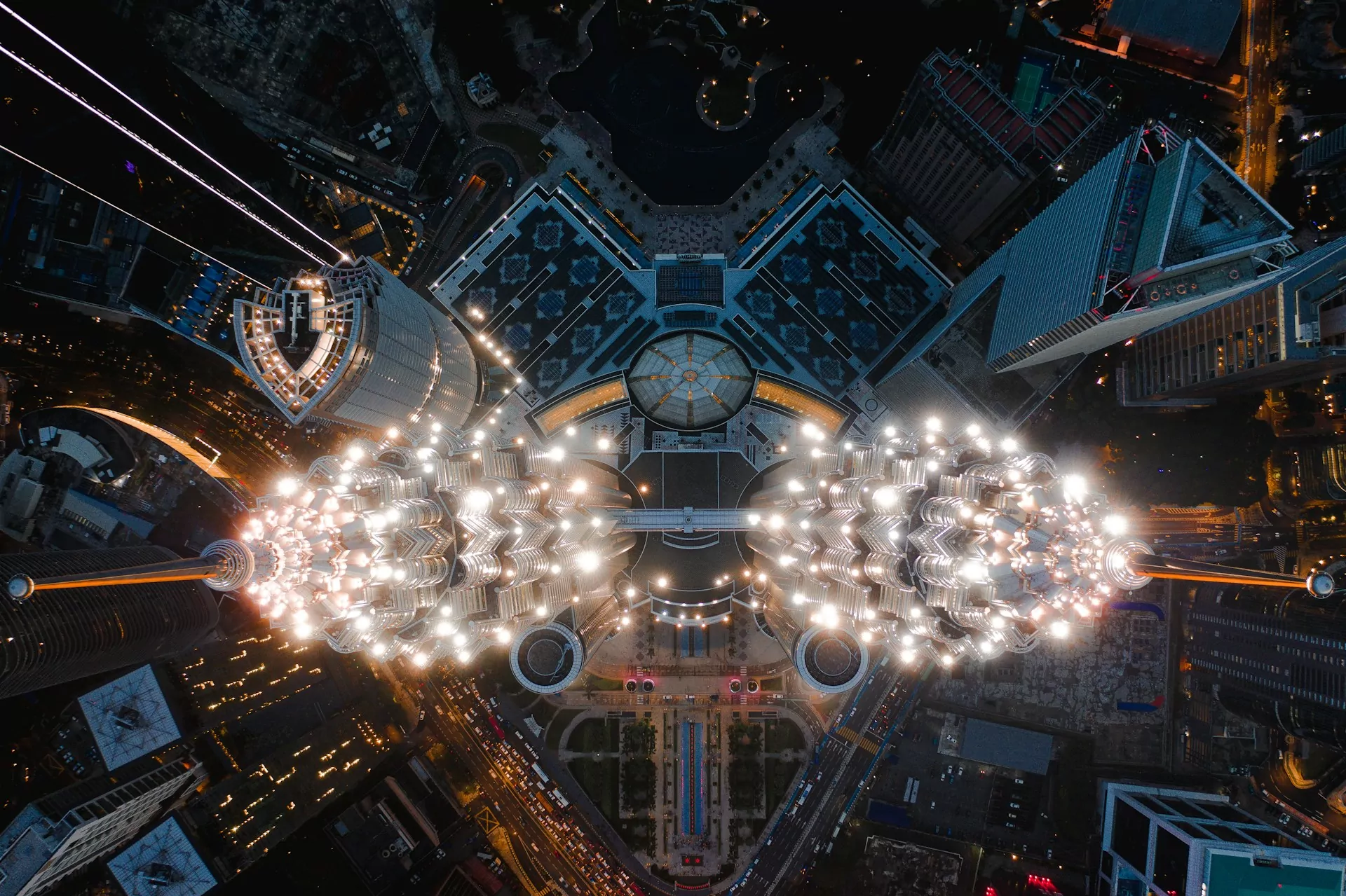 top view of klcc