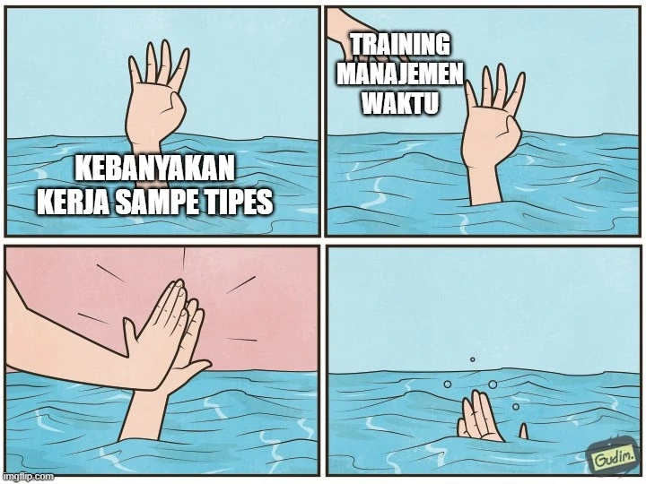 meme high five tenggelam