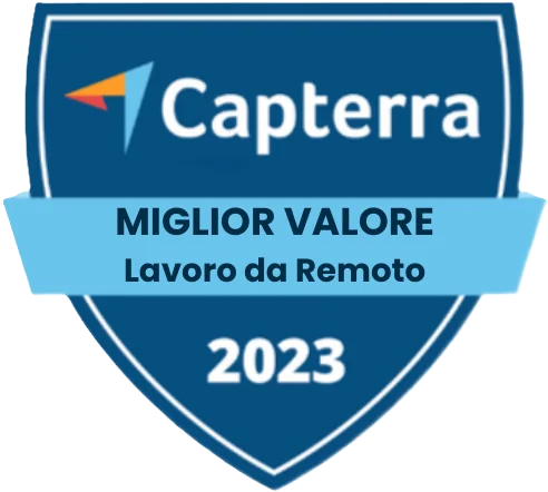 Capterra - Miglior Valore (Lavoro da Remoto) 2023 Capterra - Miglior Valore (Lavoro da Remoto) 2023