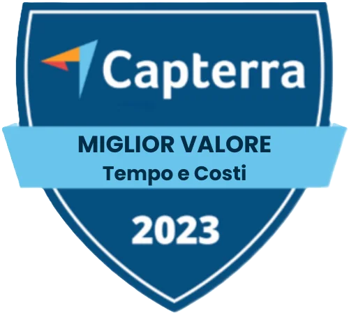 Capterra - Miglior Valore (Tempo e Costi) 2023 Capterra - Miglior Valore (Tempo e Costi) 2023