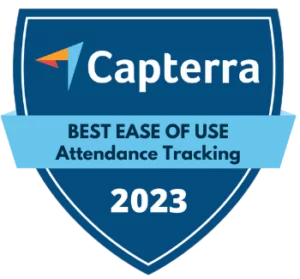 Jibble award for Capterra for Best Ease of Use for Attendance Tracking.