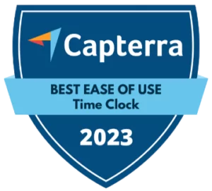 Jibble award for Capterra for Best Ease of Use for Time Clock.