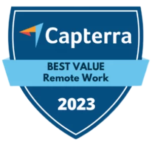 Jibble award for Capterra for Best Value for Remote Work.