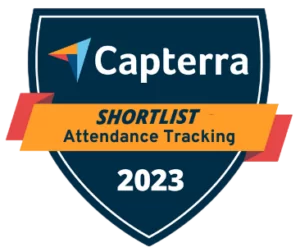 Jibble shortlist award for Capterra for Attendance Tracking.