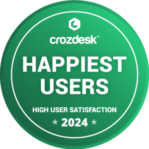 Crozdesk - High User Satisfaction (Happiest Users) 2024