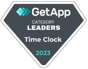 Jibble award for GetApp for Category Leaders; Time Clock.