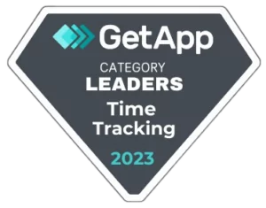 Jibble award for GetApp for Category Leaders; Time Tracking.