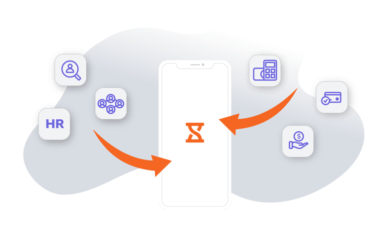 Schermata di integrazione dei maggiori software nell'app per timesheet.