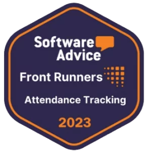Jibble award for Software Advice (Front Runners); Attendance Tracking.