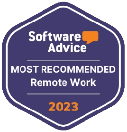 Jibble award for Software Advice (Most Recommended); Remote Work.