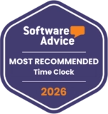 software advice - most recommended - time clock 2026