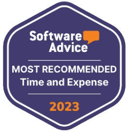 Jibble award for Software Advice (Most Recommended); Time and Expense.