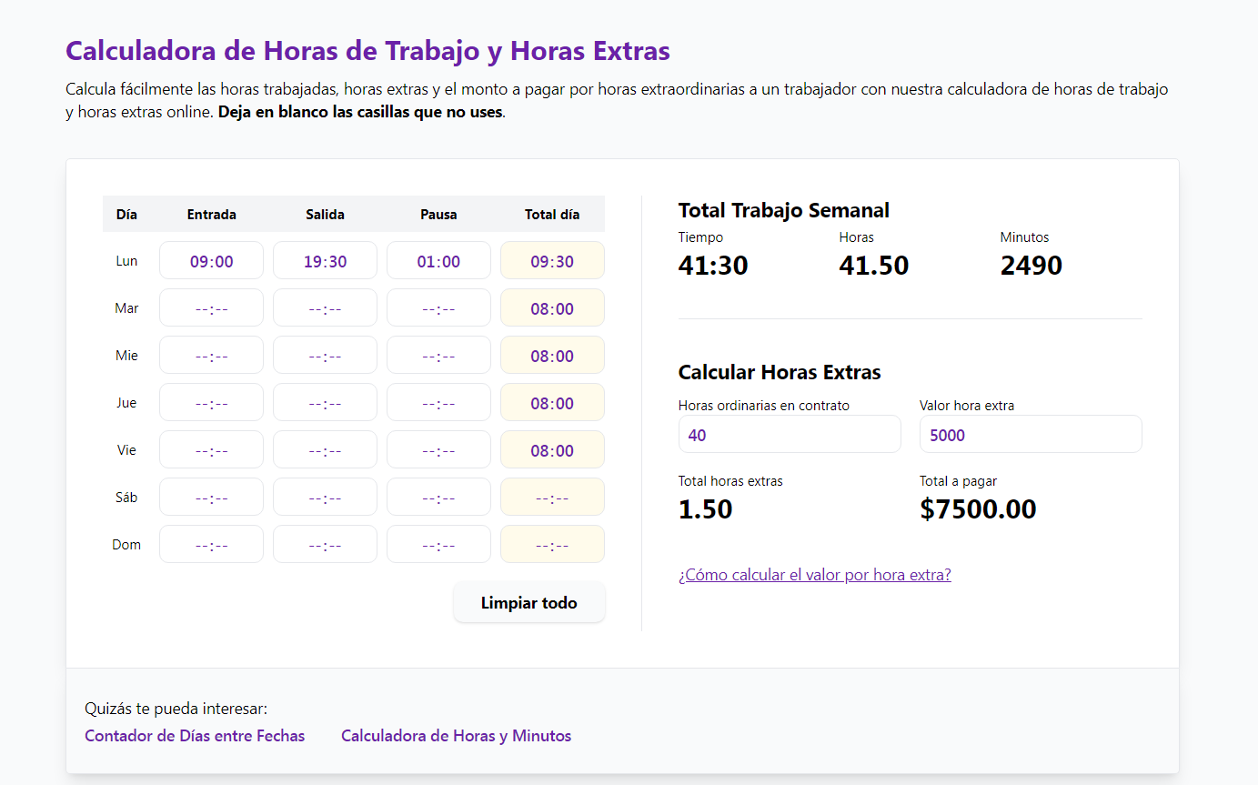calculadora horas de trabajo calculadora horas y minutos facturas