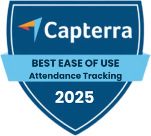 Capterra - Best Ease of Use (Attendance Tracking) 2025 Capterra - Best Ease of Use (Attendance Tracking) 2025