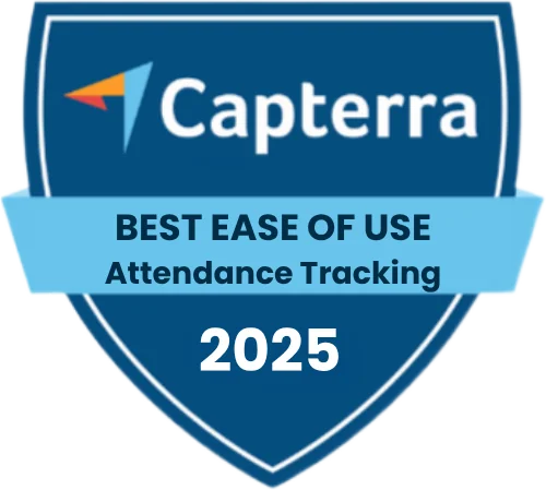 Capterra - Best Ease of Use (Attendance Tracking) 2025 Capterra - Best Ease of Use (Attendance Tracking) 2025