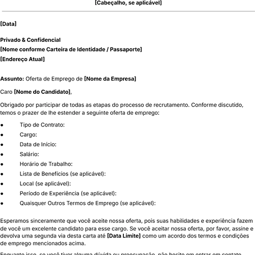 ícone do modelo de carta de oferta de emprego