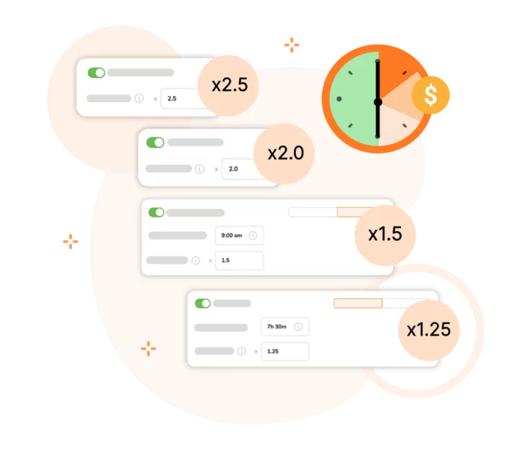 Tracking space usage overtime and setting overtime rates with Jibble.