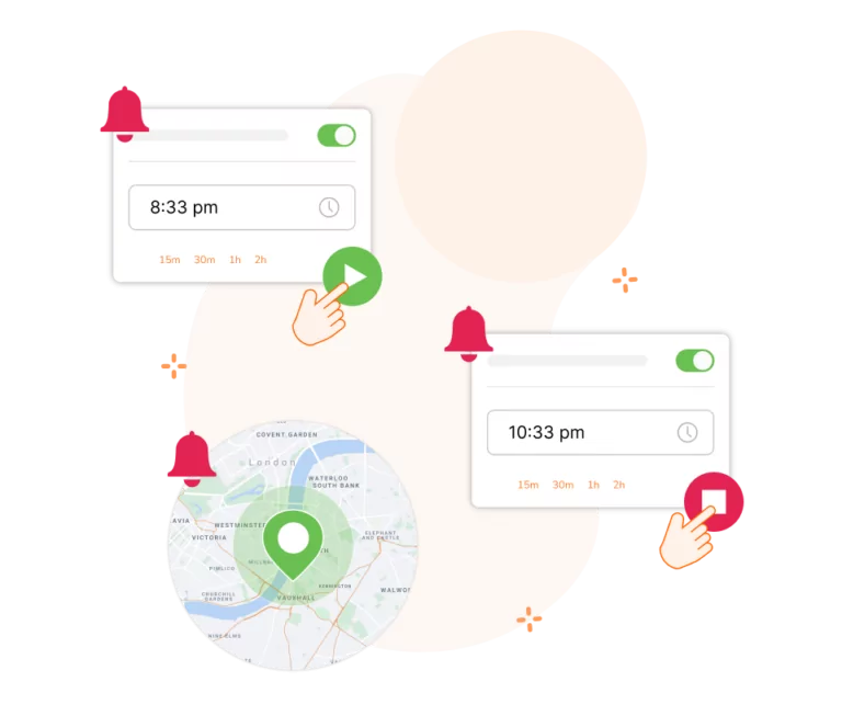 Reminders  based on time or location, automatically sent to basketball players.