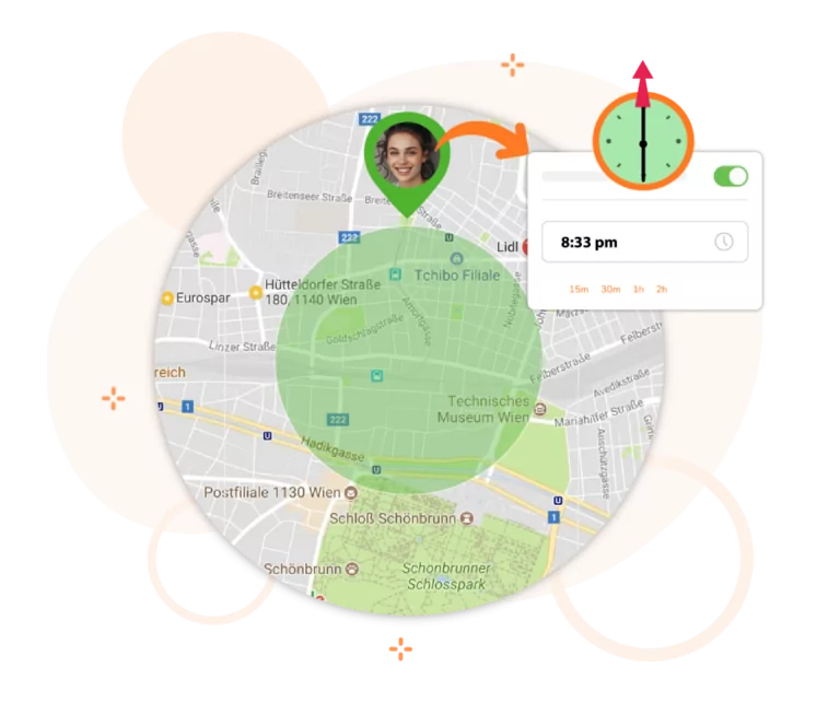 Scheduling automatic clock outs after a set number of hours using the Jibble app.