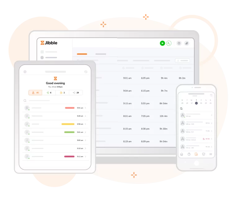 Clocking basketball team attendance from any device.
