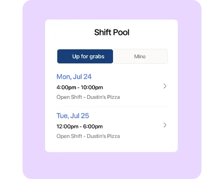 The shift scheduling feature of 7shifts