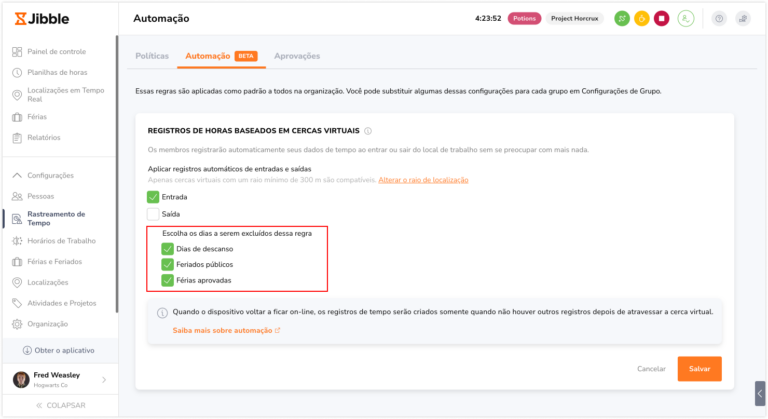 Geofence automation