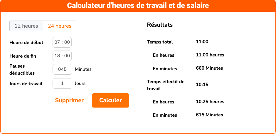 calculateur heures de travail