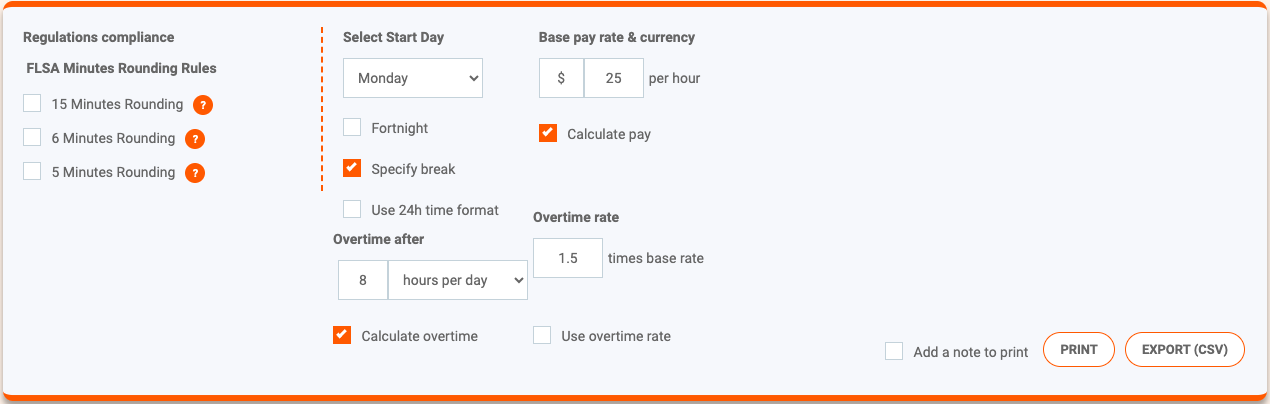 calculateur feuilles de temps