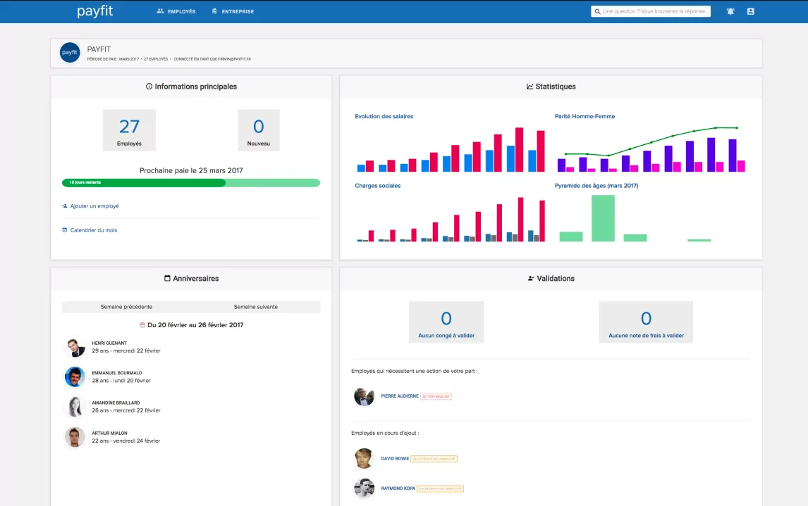 Gestion des dépenses Payfit