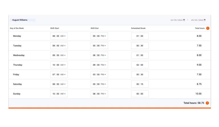Calcolatore di timesheet online di Jibble.