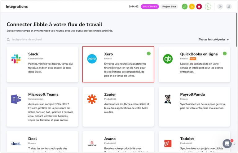 FR Xero intégration