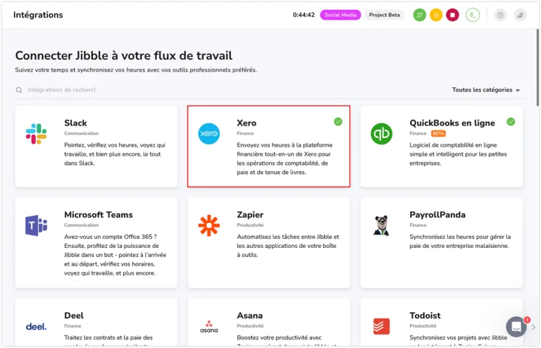 FR Xero intégration