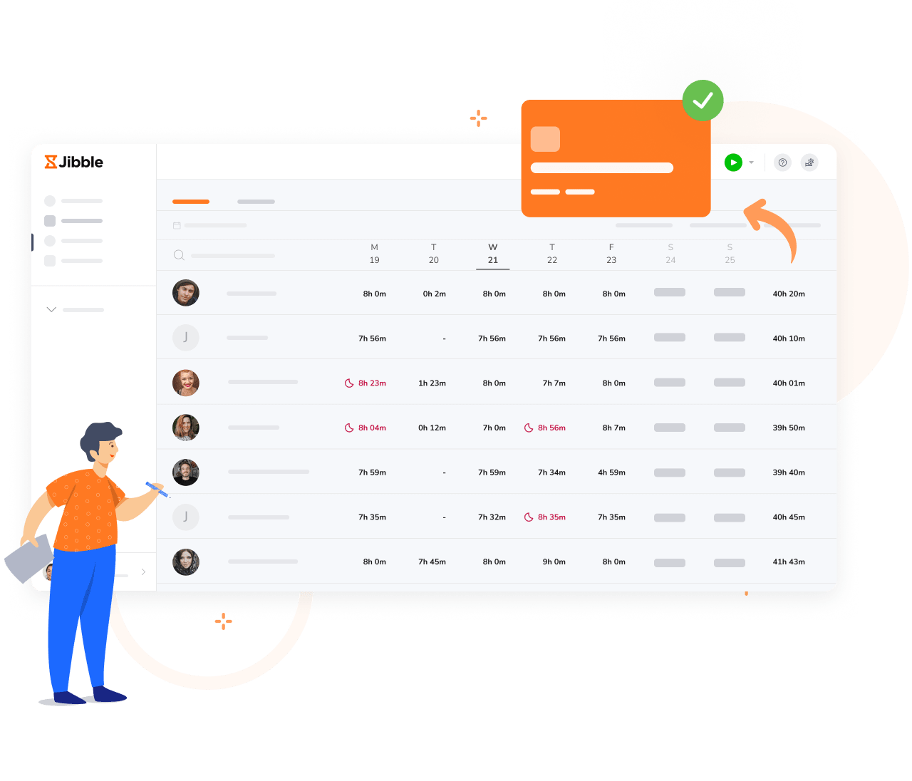 Timesheet collegati al time tracker.