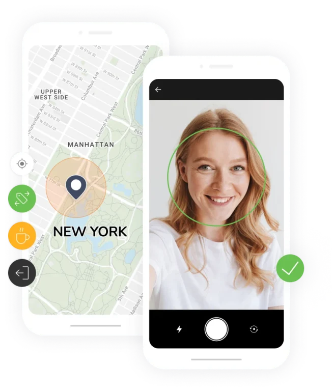 Rastreamento de horas com GPS e reconhecimento facial