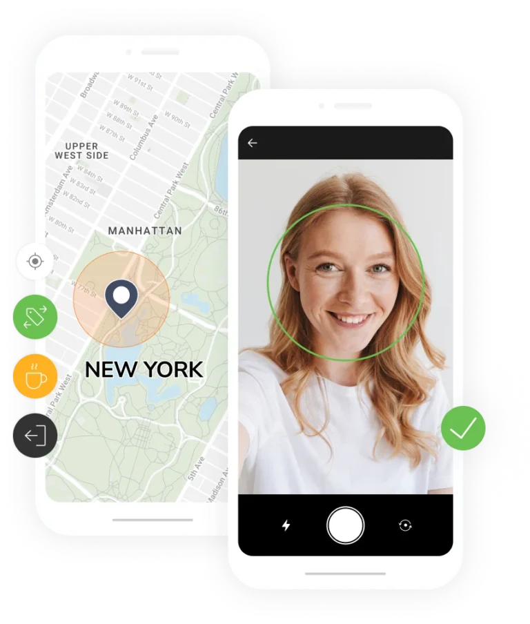 Rastreamento de horas com GPS e reconhecimento facial