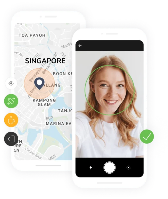 Rastreamento de horas com GPS e reconhecimento facial