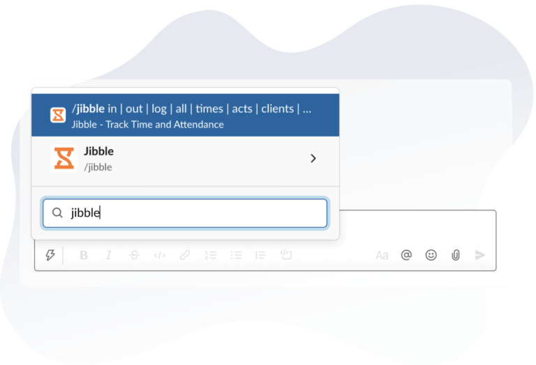 Bot di Jibble su Slack.