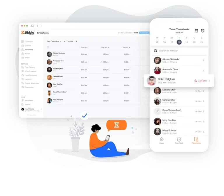 Software e app di time tracking su tutti i dispositivi.