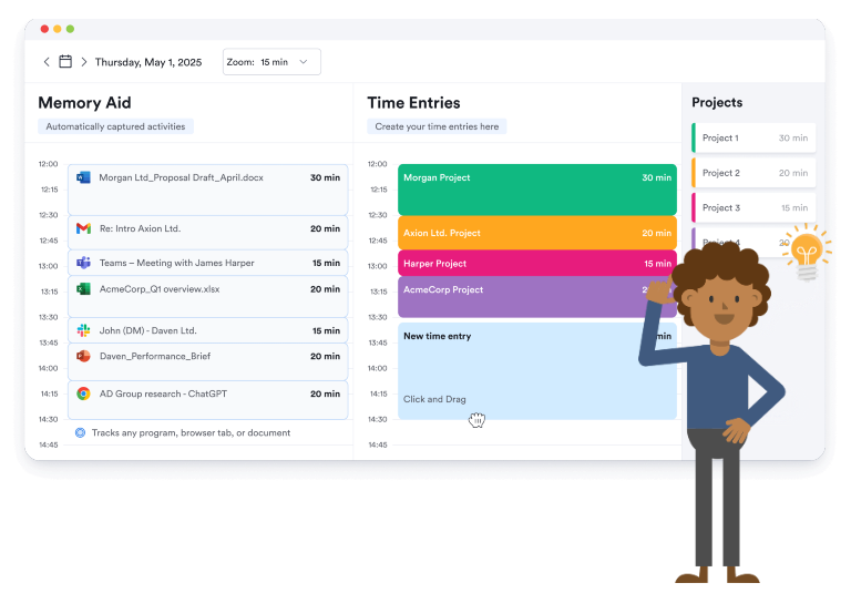 Memtime dashboard.
