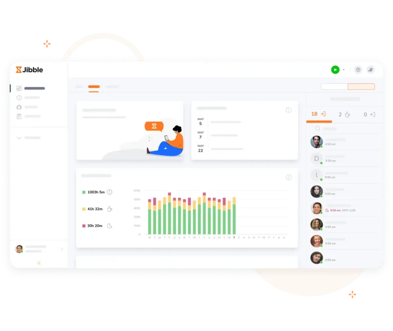 Descubre quién está trabajando en tiempo real