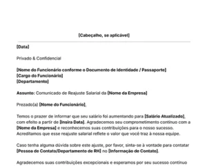 ícone modelo de comunicado de reajuste salarial