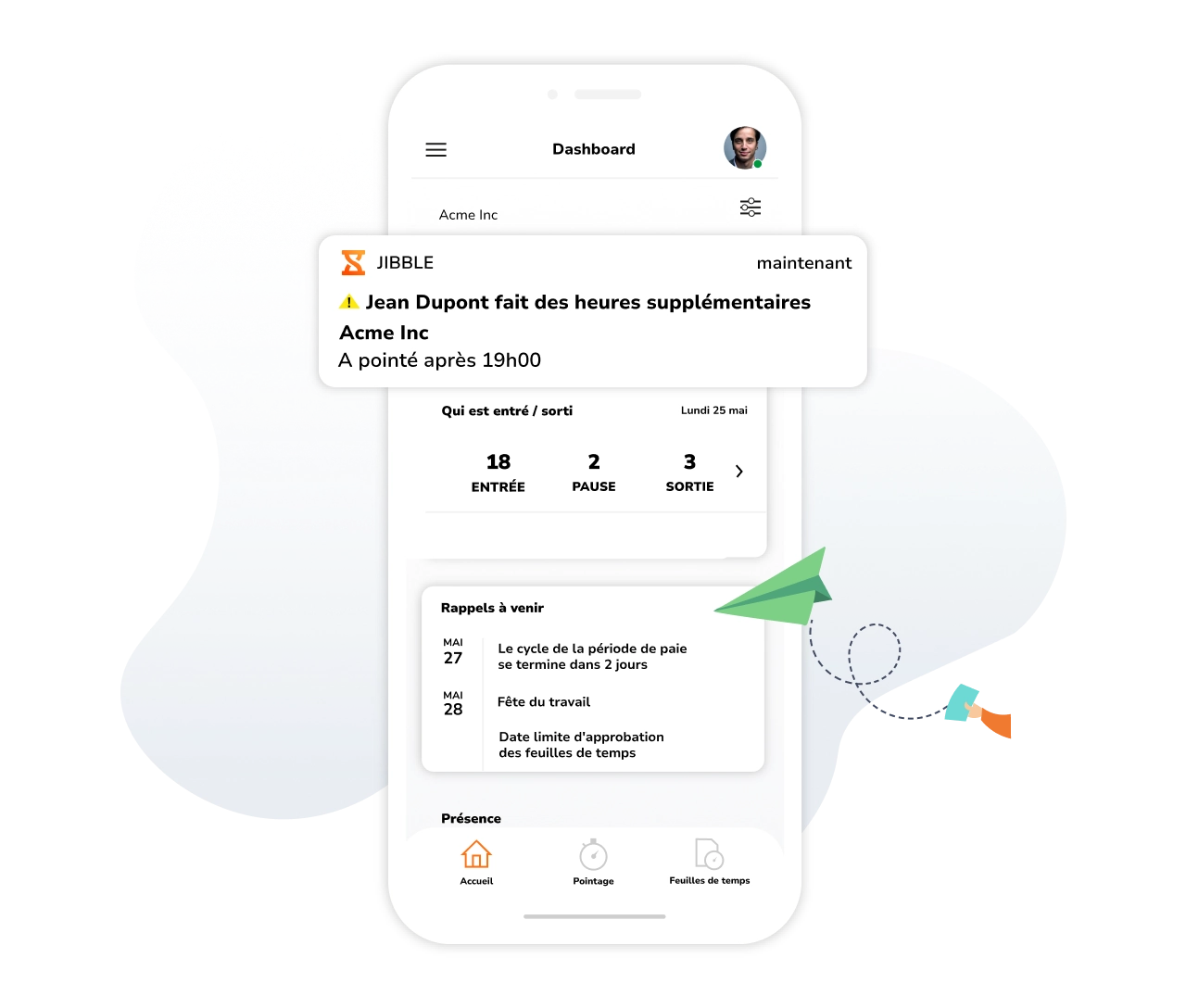 Notifications sur mobile