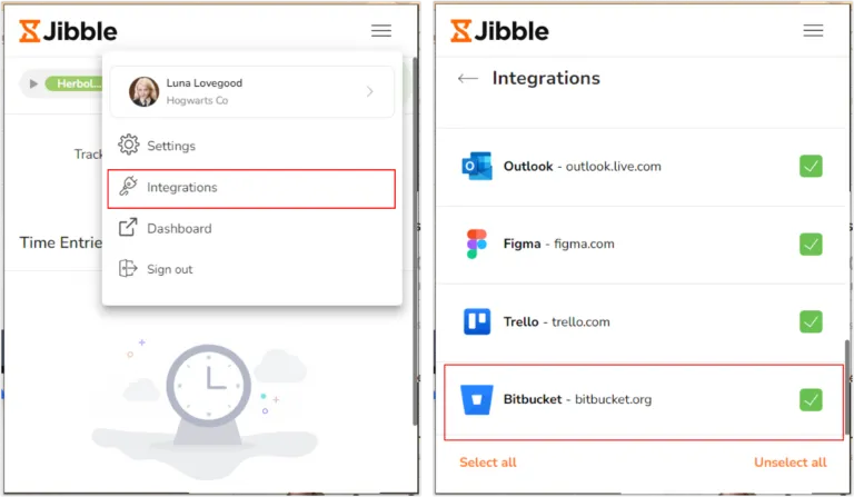 Dostęp do ustawień integracji w rozszerzeniu Chrome.