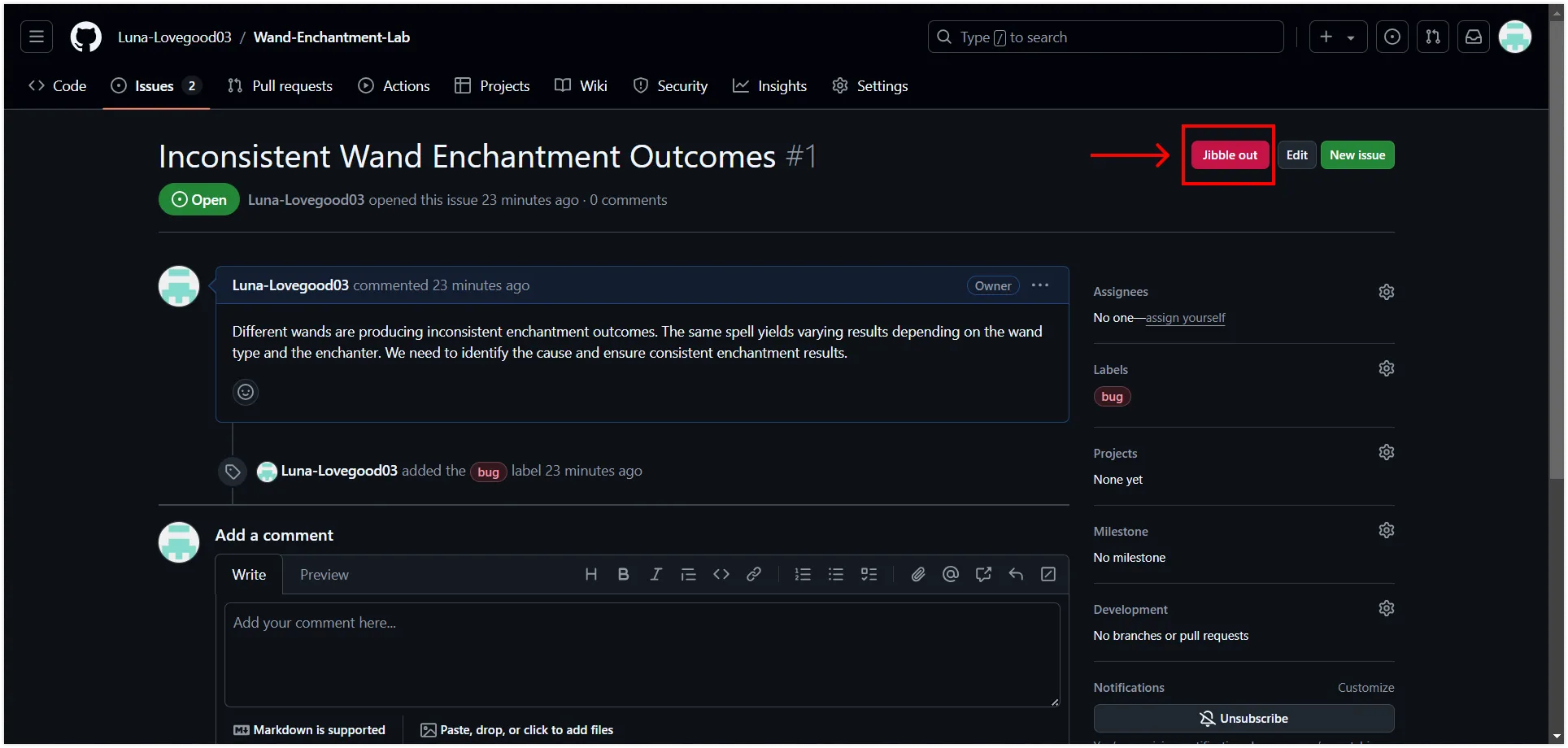 Pointage de sortie Jibble out sur GitHub