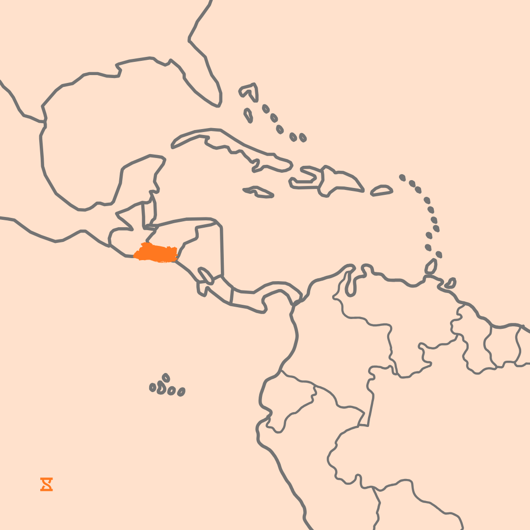 Mapa que acompaña al artículo sobre la legislación laboral en El Salvador