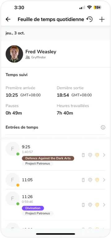 Suivi du temps passé sur mobile